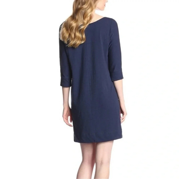 Lilly Pulitzer Eliza Popover Dress in True Navy - Picture 2 of 9